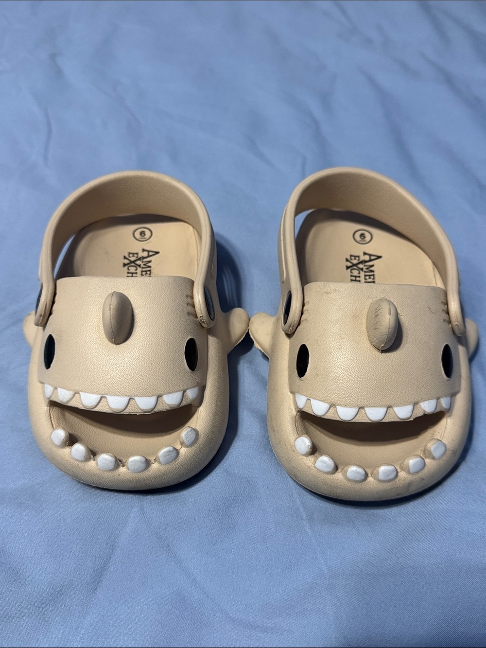 American Exchange Beige Shark Clog Sandals for Kids